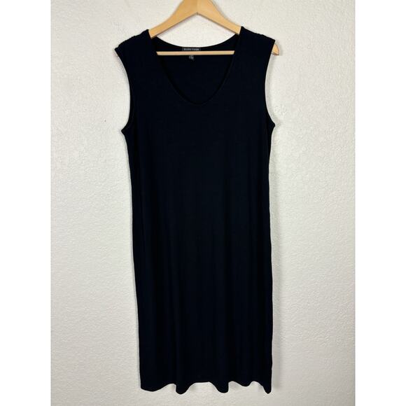 Eileen Fisher Women’s Dress Sz Medium Black‎ Stretch Comfort Minimal Stretch - Picture 1 of 7